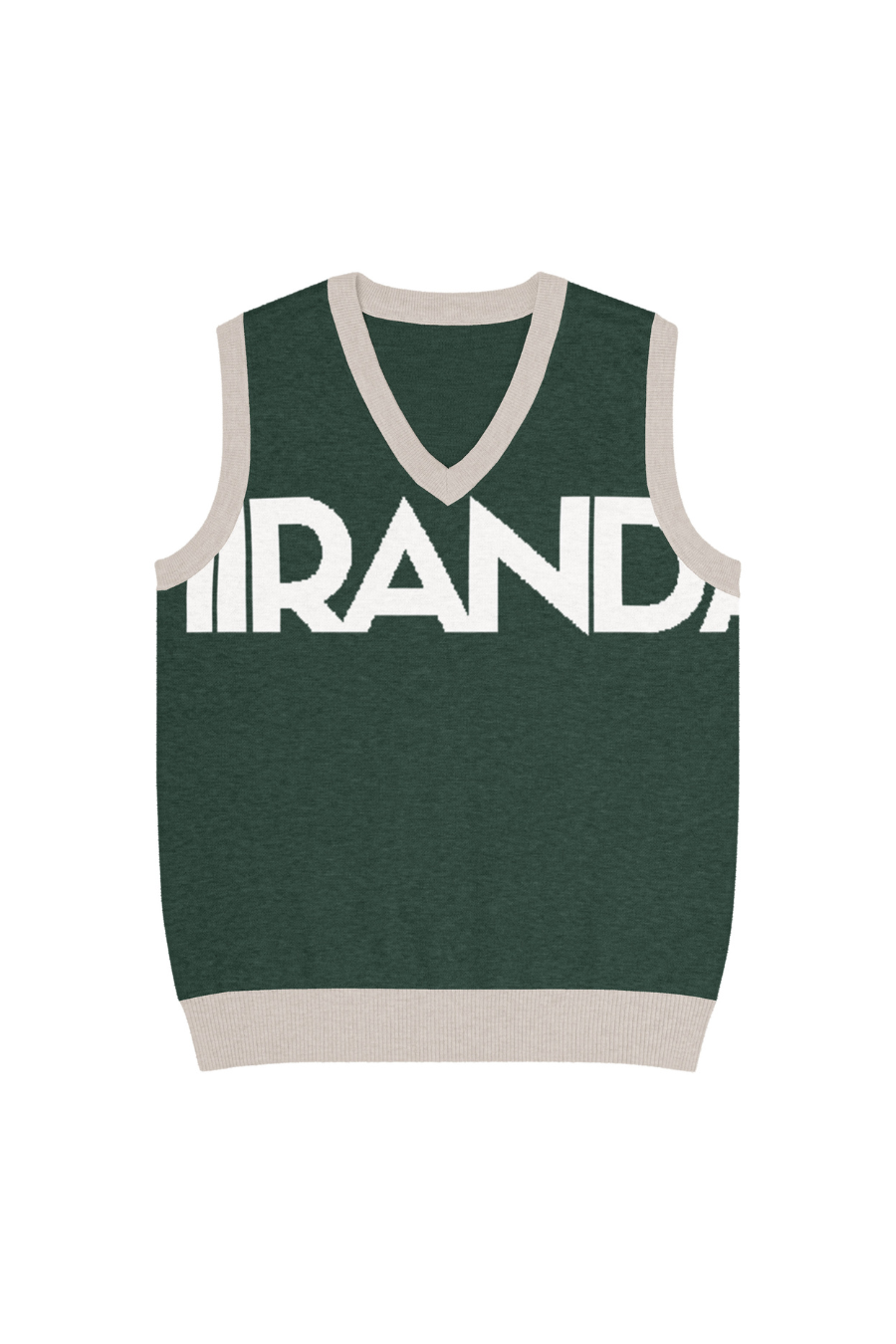 Colete decote em V em malha de pinho