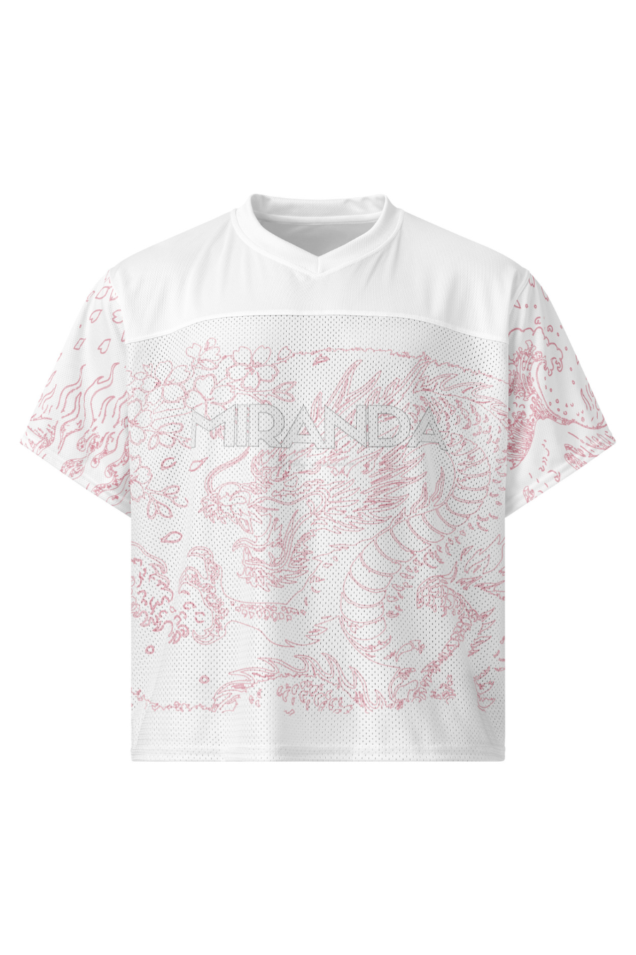 White Mesh Boxy Dragon Jersey