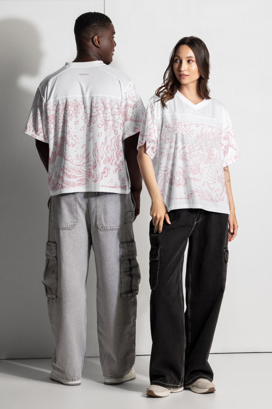 White Mesh Boxy Dragon Jersey