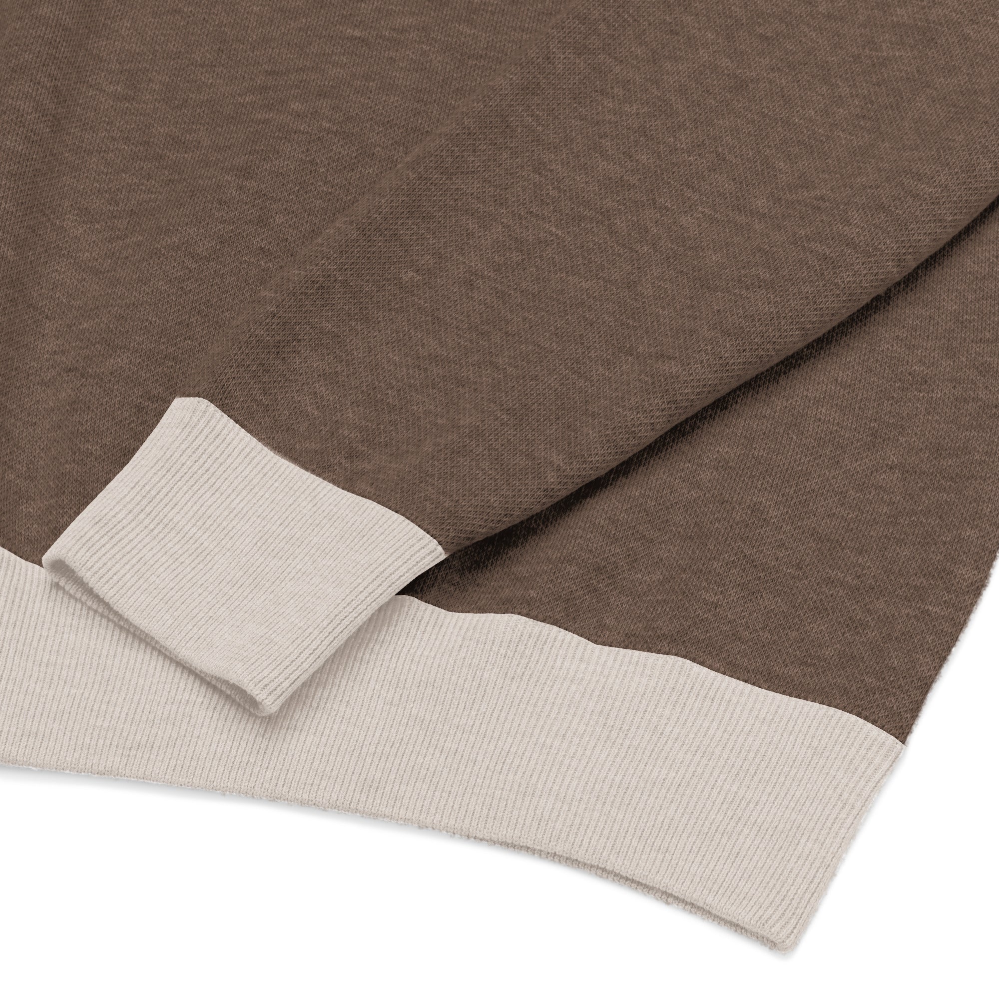 Camisola de gola redonda em malha caramelo com corte descontraído